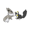 emolga and shiny eevee chaoticarbiter.png